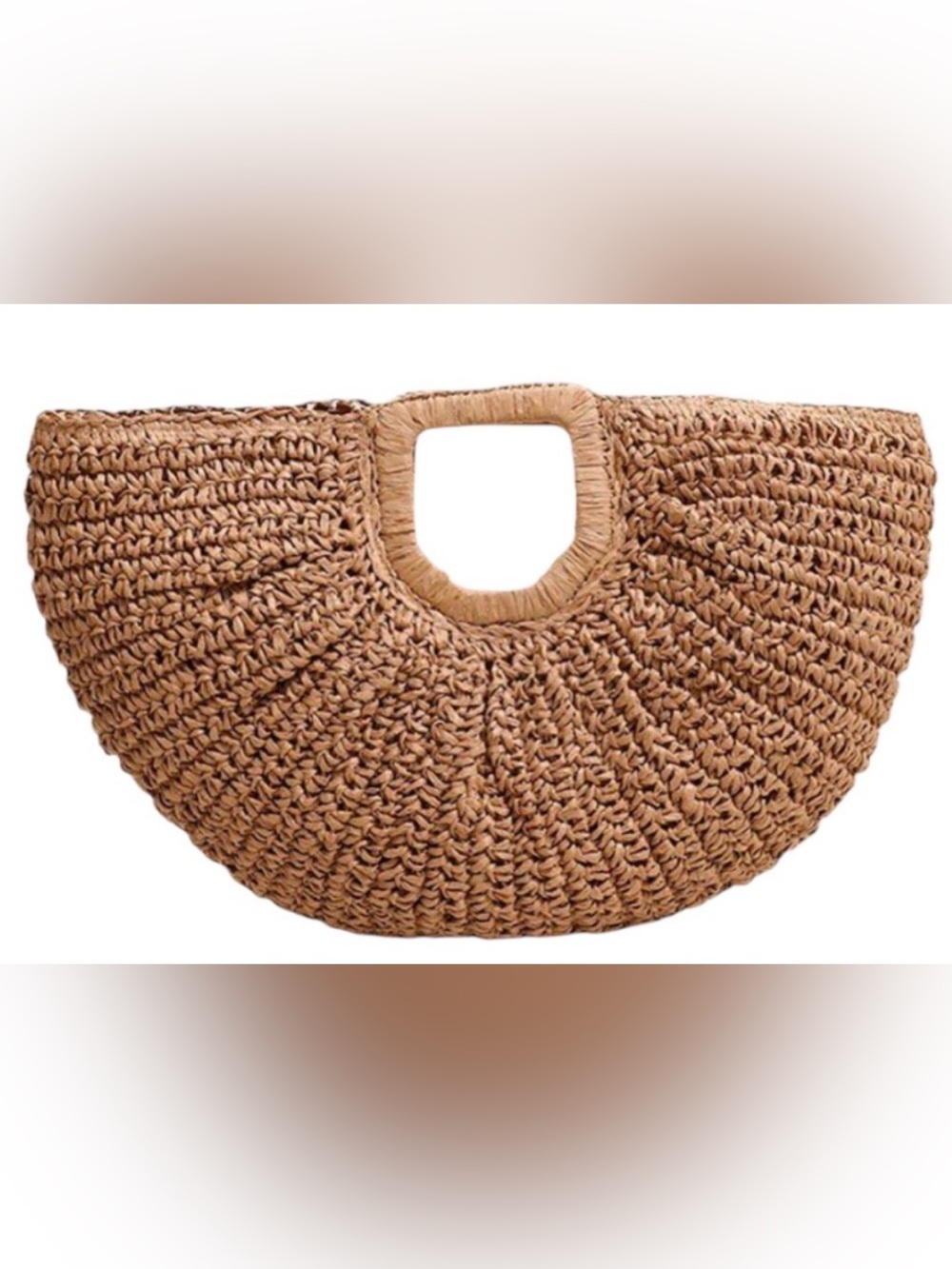Ramla  Bohemian Tan Hobo Straw Bag